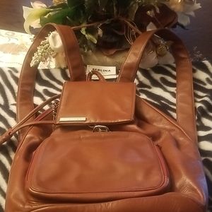 NWT GORGEOUS Backpack, Soft Perlina Leather